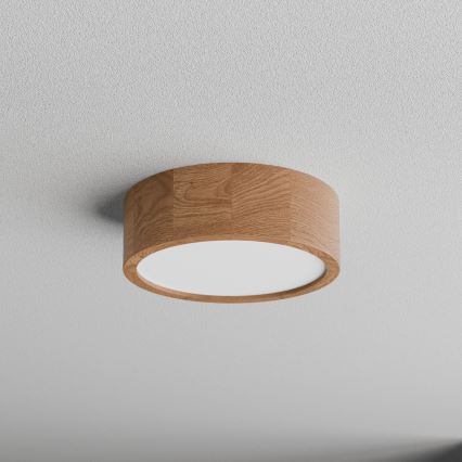 Plafón de baño CLEO 2xE27/24W/230V IP54 diá. 27,5 cm roble