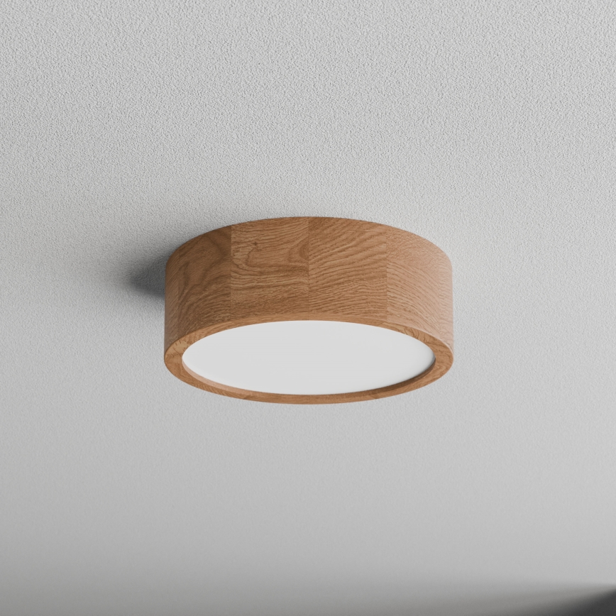 Plafón de baño CLEO 2xE27/24W/230V IP54 diá. 27,5 cm roble