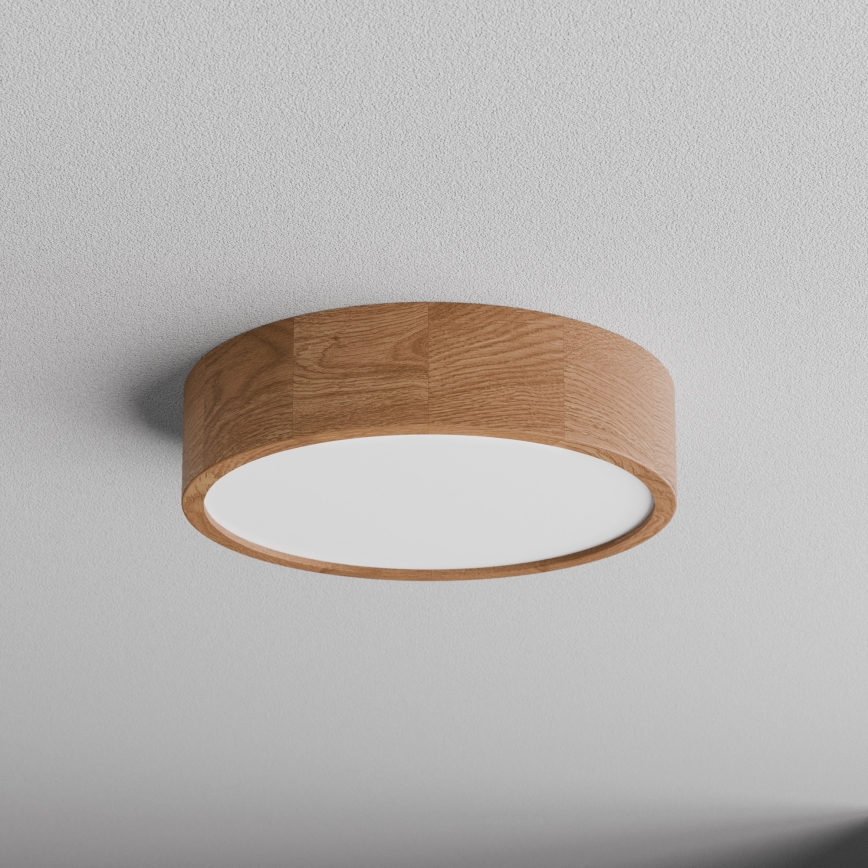 Plafón de baño CLEO 3xE27/24W/230V IP54 diá. 37,5 cm roble