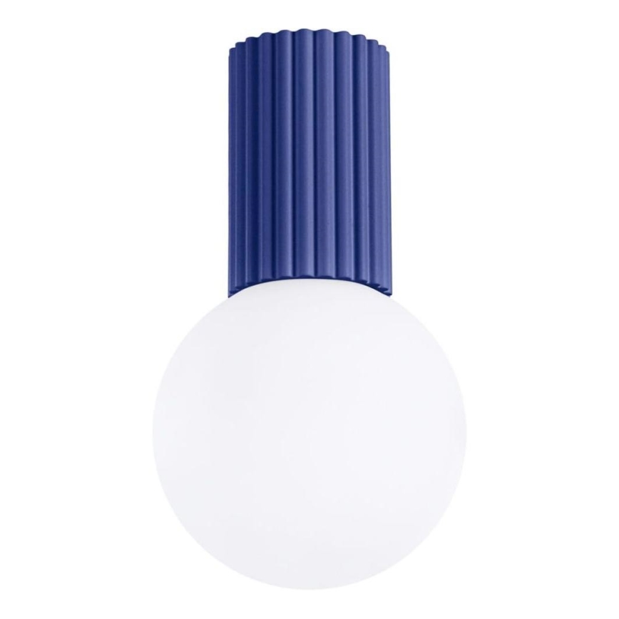 Plafón de baño HALO 1xG9/8W/230V diá. 12 cm IP44 azul