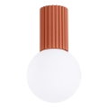 Plafón de baño HALO 1xG9/8W/230V diá. 12 cm IP44 naranja