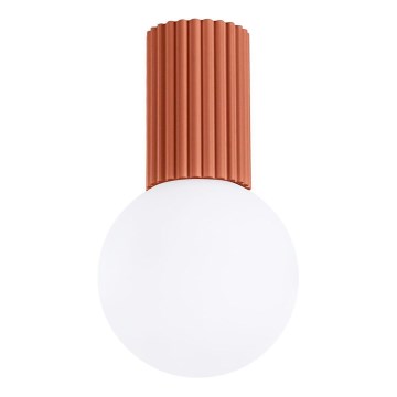 Plafón de baño HALO 1xG9/8W/230V diá. 12 cm IP44 naranja