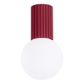 Plafón de baño HALO 1xG9/8W/230V diá. 12 cm IP44 rojo