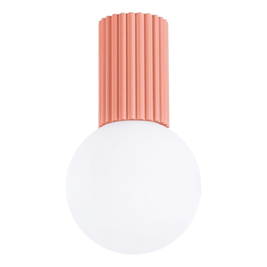 Plafón de baño HALO 1xG9/8W/230V diá. 12 cm IP44 rosa