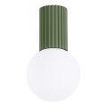 Plafón de baño HALO 1xG9/8W/230V diá. 12 cm IP44 verde