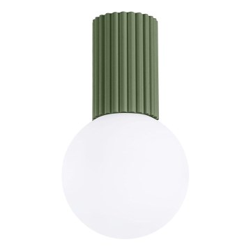 Plafón de baño HALO 1xG9/8W/230V diá. 12 cm IP44 verde