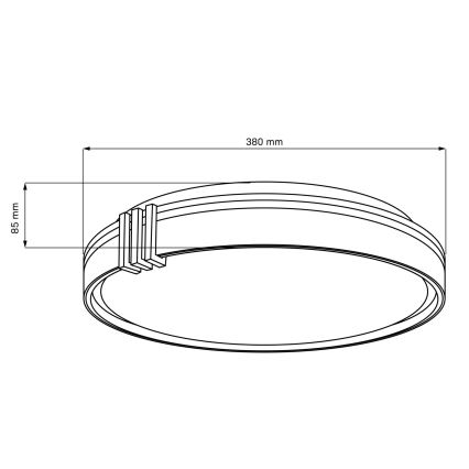 Plafón de baño LED regulable ARLETTA LED/48W/230V IP44 + control remoto