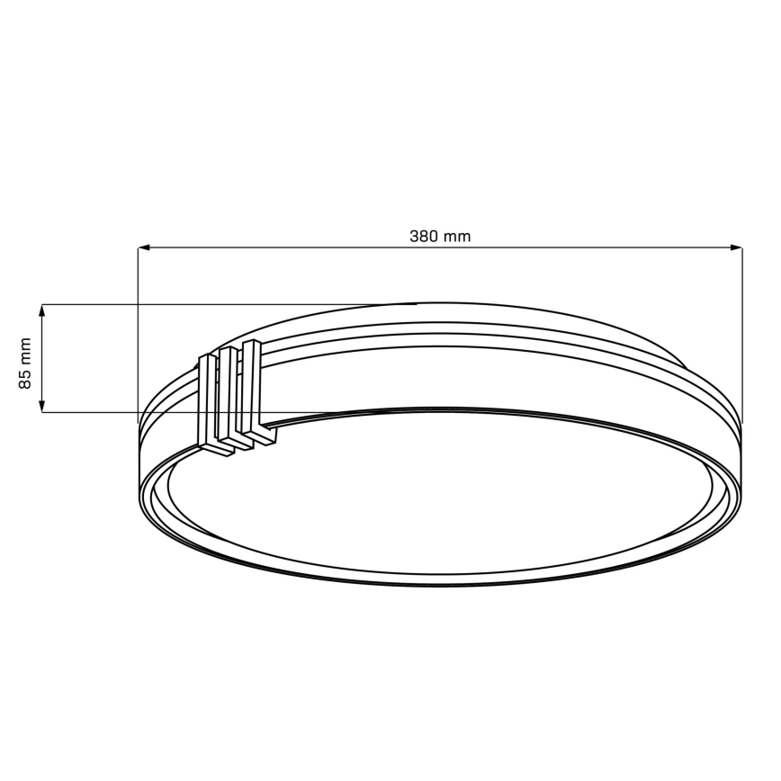 Plafón de baño LED regulable ARLETTA LED/48W/230V IP44 + control remoto