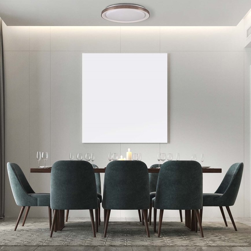 Luz de techo LED regulable para baño GRAŻYNA LED/72W/230V 3000-6000K diá. 51 cm IP44 gris + control remoto