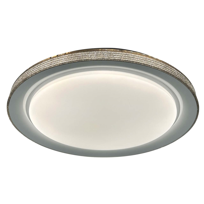 Luz de techo LED regulable para baño GRAŻYNA LED/72W/230V 3000-6000K diá. 51 cm IP44 gris + control remoto