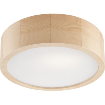 Plafón de baño NATURAL 2xE27/15W/230V IP54 pino ø 27 cm