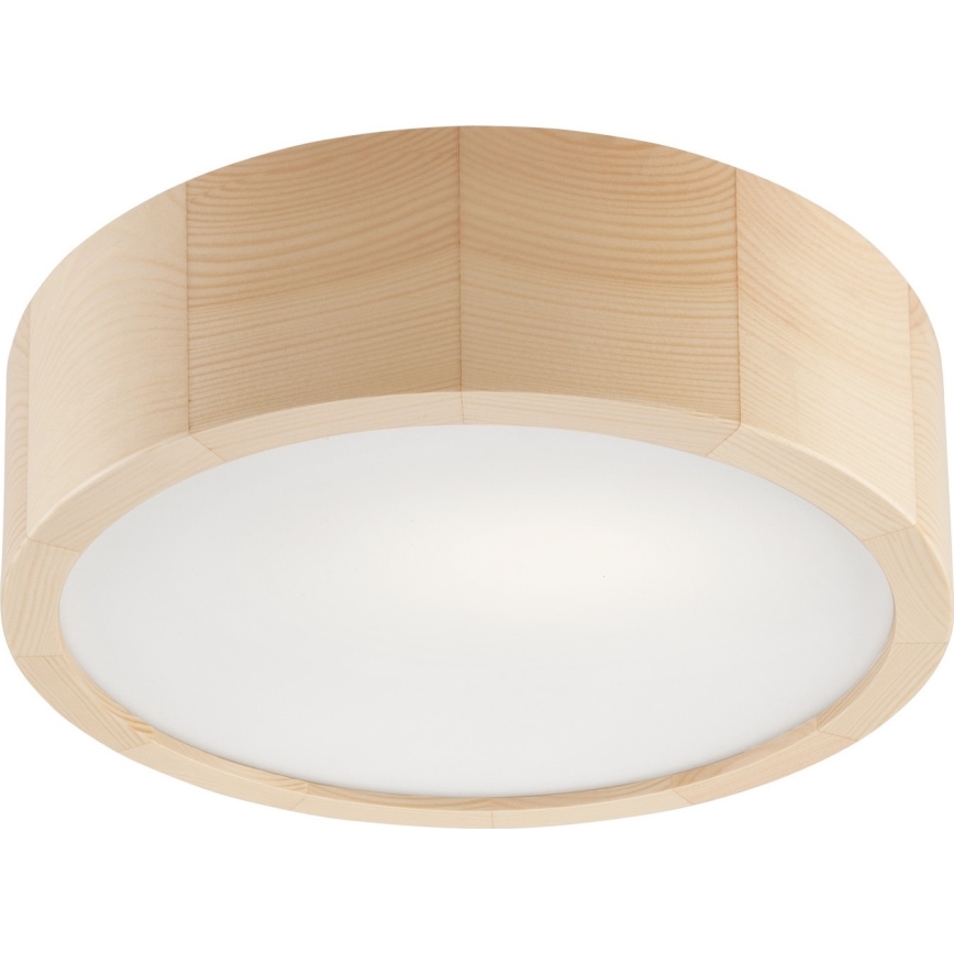 Plafón de baño NATURAL 2xE27/15W/230V IP54 pino ø 27 cm