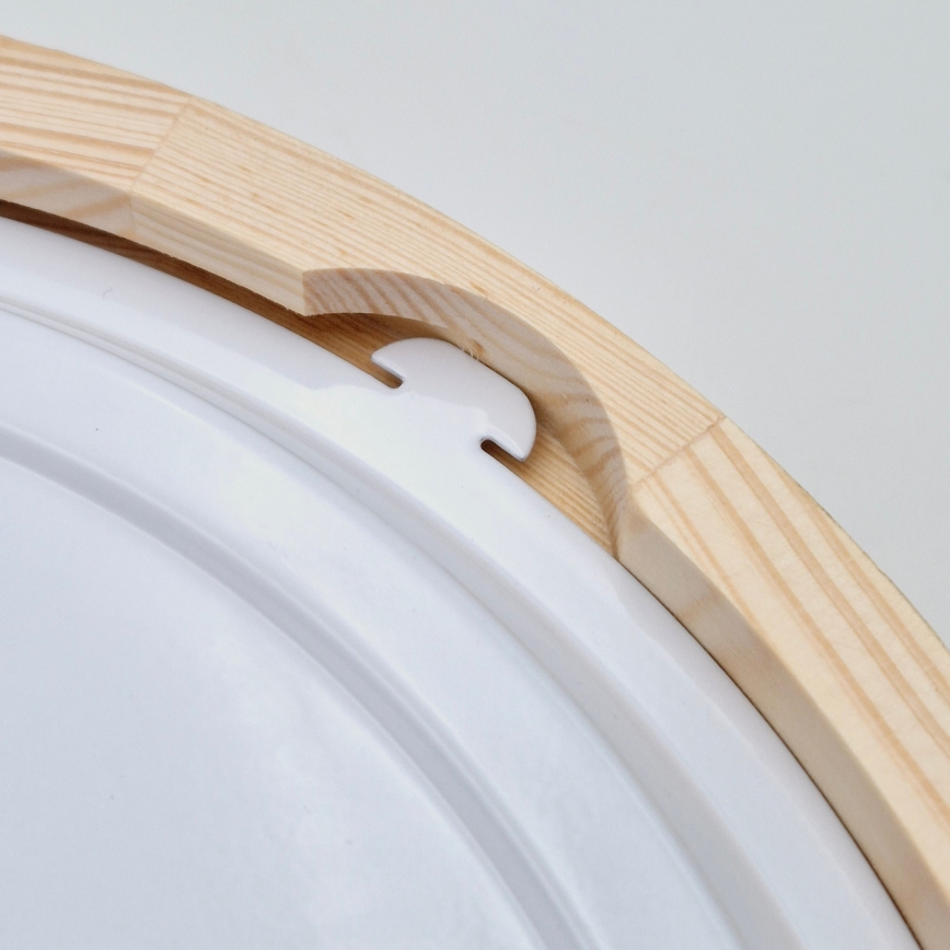 Plafón de baño NATURAL 2xE27/15W/230V IP54 pino ø 27 cm