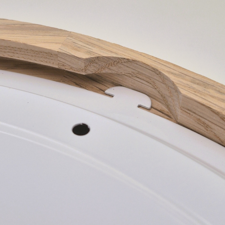 Plafón de baño OAK 3xE27/15W/230V roble ø 37 cm IP54