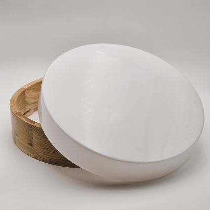 Plafón de baño OAK 3xE27/15W/230V roble ø 37 cm IP54
