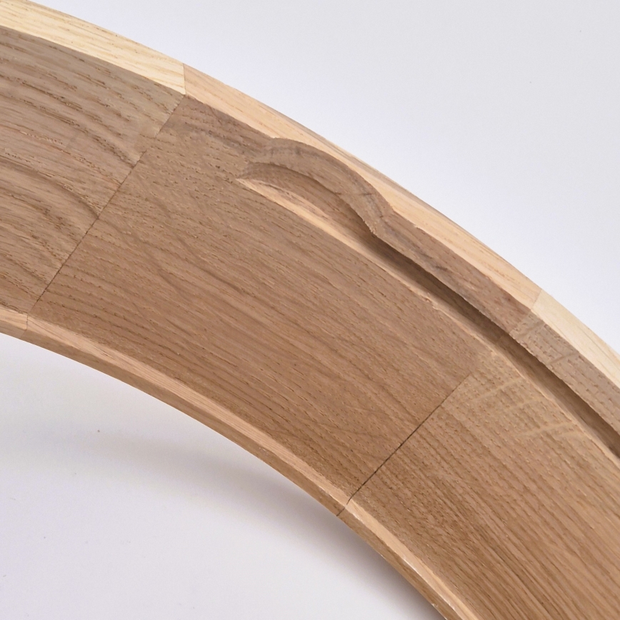 Plafón de baño OAK 3xE27/15W/230V roble ø 37 cm IP54