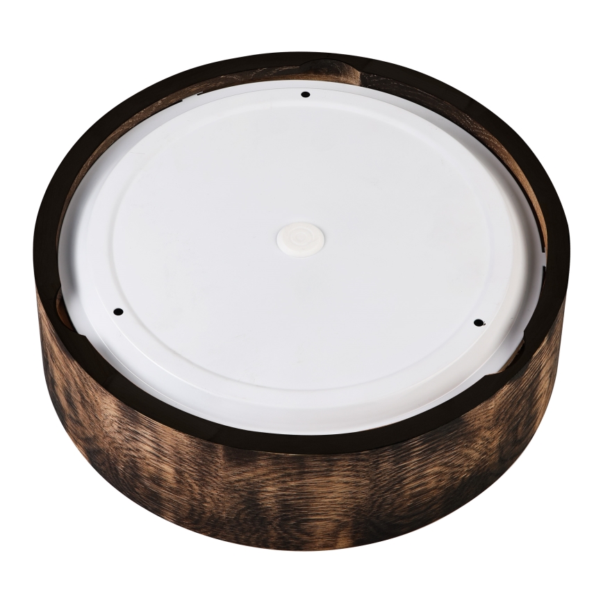 Plafón de baño OAK SMOKY 2xE27/15W/230V IP54 ø 27,5 cm roble/marrón