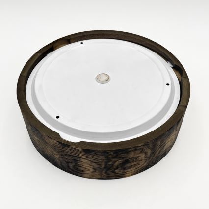 Plafón de baño OAK SMOKY 2xE27/15W/230V IP54 ø 27,5 cm roble/marrón