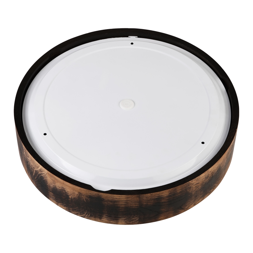 Plafón de baño OAK SMOKY 3xE27/15W/230V IP54 ø 37,5 cm roble/marrón