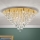 Plafón de cristal CELESTE 12xG9/40W/230V diá. 75 cm dorado