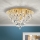 Plafón de cristal CELESTE 6xG9/40W/230V diá. 45 cm dorado