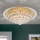 Plafón de cristal GLORIA 6xG9/40W/230V diá. 50 cm dorado
