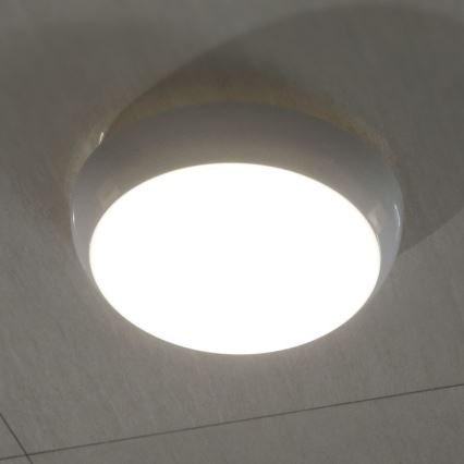 Plafón de emergencia LED con sensor LED/8W/16W/20W/230V IP65 3000/4000/6500K diá. 32 cm