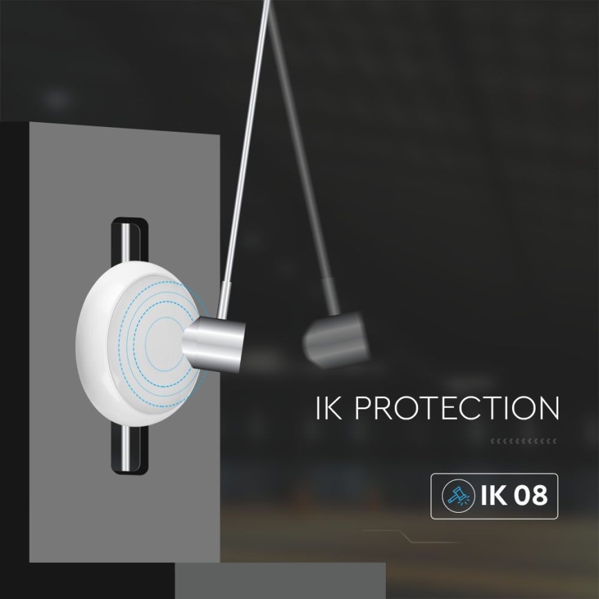 Plafón de emergencia LED con sensor LED/8W/16W/20W/230V IP65 3000/4000/6500K diá. 32 cm