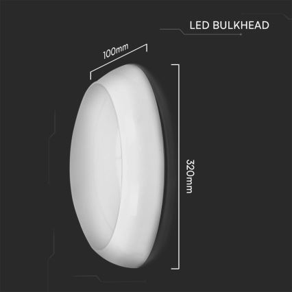 Plafón de emergencia LED con sensor LED/8W/16W/20W/230V IP65 3000/4000/6500K diá. 32 cm