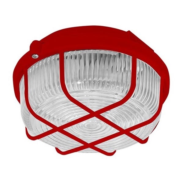 Plafón de exterior 1xE27/100W/230V rojo IP44