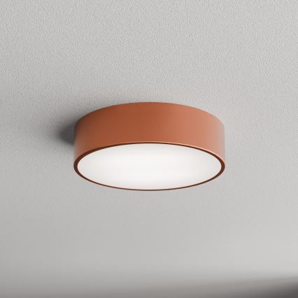 Plafón de exterior con sensor CLEO 2xE27/24W/230V Ø 30 cm cobre IP54