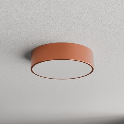 Plafón de exterior con sensor CLEO 2xE27/24W/230V Ø 30 cm cobre IP54