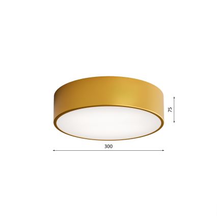 Plafón de exterior con sensor CLEO 2xE27/24W/230V Ø 30 cm dorado IP54