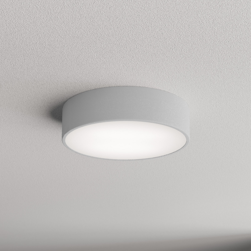 Plafón de exterior con sensor CLEO 2xE27/24W/230V ø 30 cm gris IP54