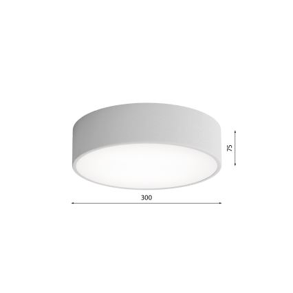 Plafón de exterior con sensor CLEO 2xE27/24W/230V ø 30 cm gris IP54