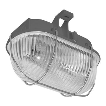 Plafón de exterior OVAL 1xE27/60W/230V IP44 gris