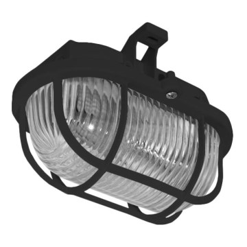 Plafón de exterior OVAL 1xE27/60W/230V IP44 negro
