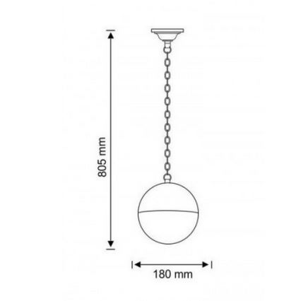 Plafón de exterior ULSA 1xE27/12W/230V IP44