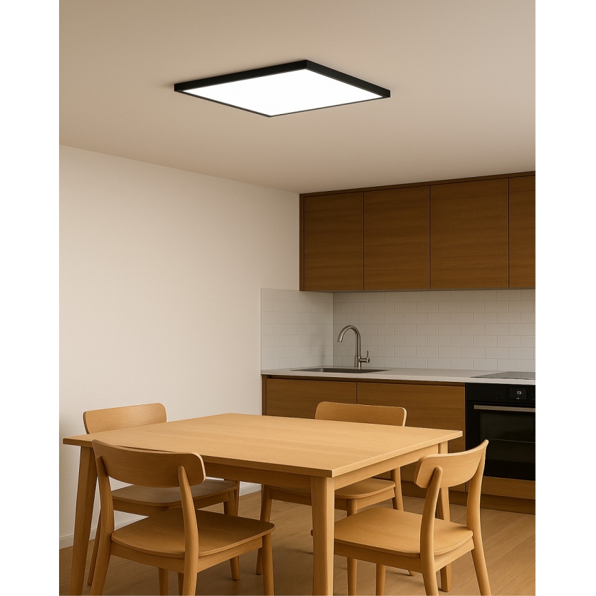 Plafón de techo LED/24W/230V 3000/4000/6500K 30x30 cm negro
