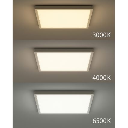 Plafón de techo LED 40W 230V 3000/4000/6500K 50x50 cm blanco