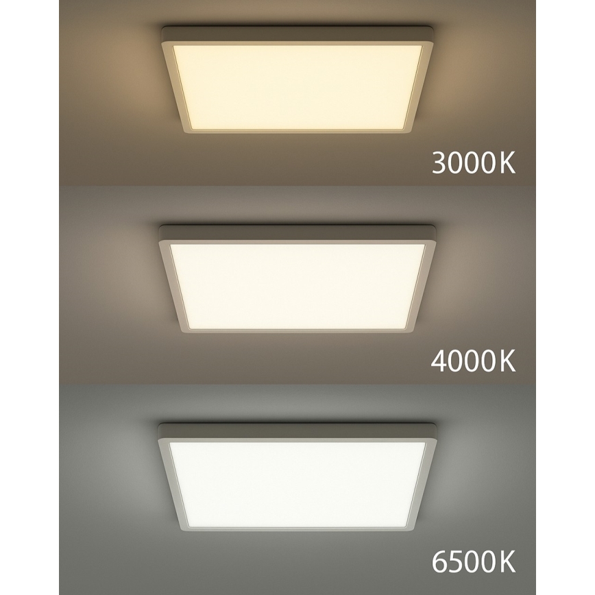 Plafón de techo LED 40W 230V 3000/4000/6500K 50x50 cm blanco