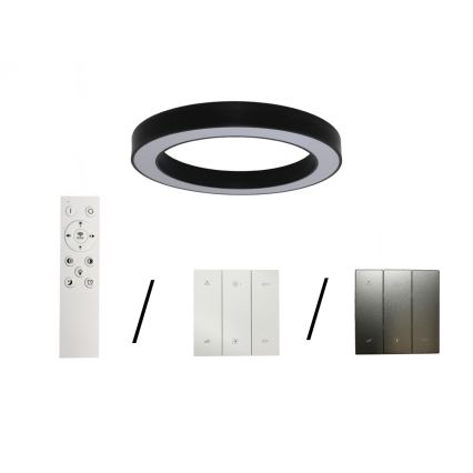 Plafón de techo LED/80W/230V 3000/4000/6500K Ø 80 cm negro
