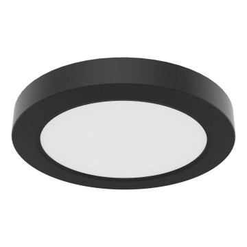 Plafón de techo LED EVORA/6W/230V 3000/4000/6000K Ø 14 cm negro