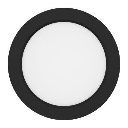 Plafón de techo LED EVORA/6W/230V 3000/4000/6000K Ø 14 cm negro