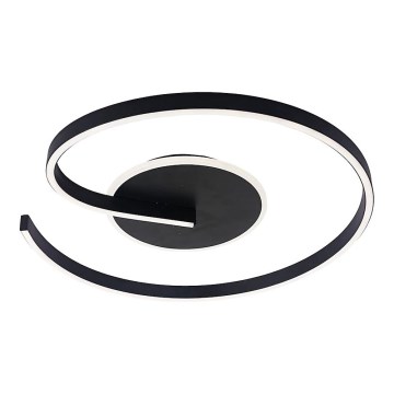 Plafón de techo LED LORENZO, 22 W, 230 V, Ø 50 cm, negro