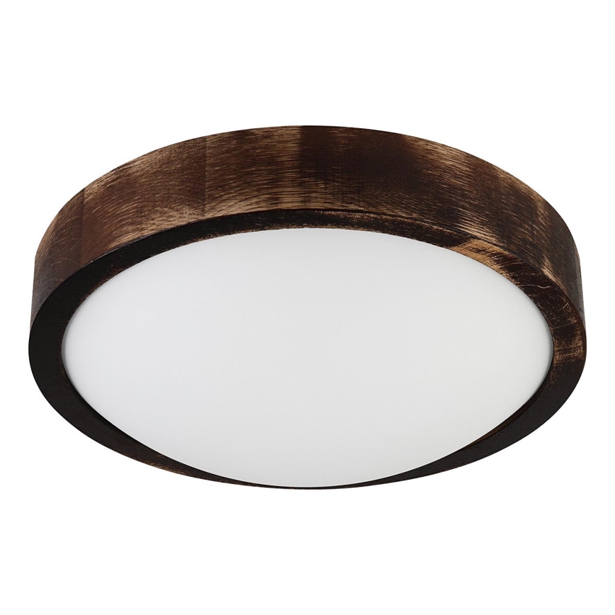 Plafón de techo LED OAK SLIM LED/20W/230V 4000K, diámetro 27 cm, roble/marrón oscuro