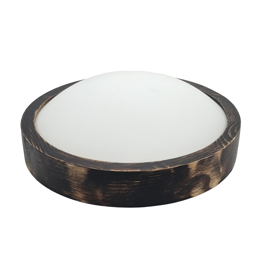 Plafón de techo LED OAK SLIM LED/20W/230V 4000K, diámetro 27 cm, roble/marrón oscuro