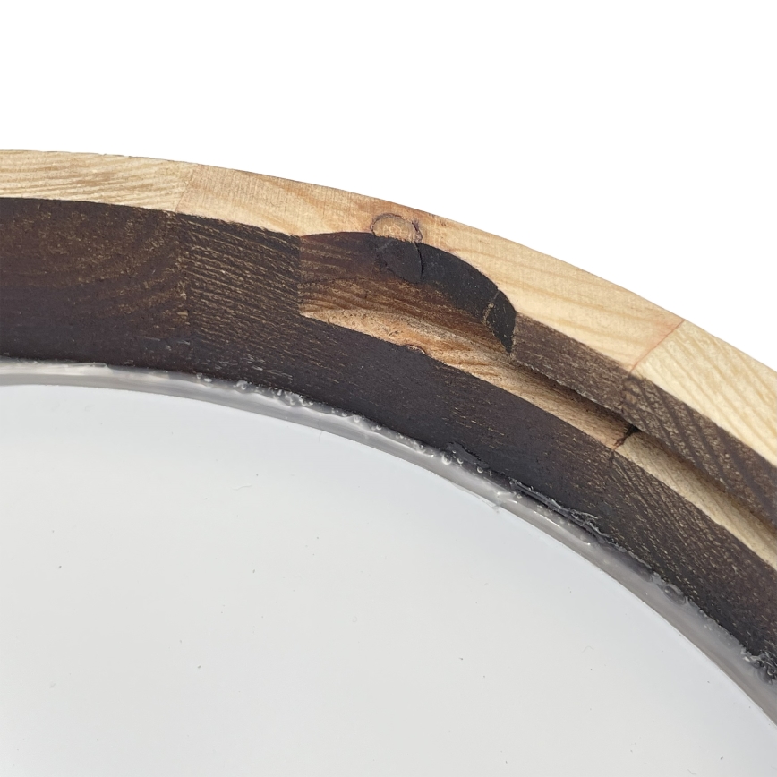 Plafón de techo LED OAK SLIM LED/20W/230V 4000K, diámetro 27 cm, roble/marrón oscuro