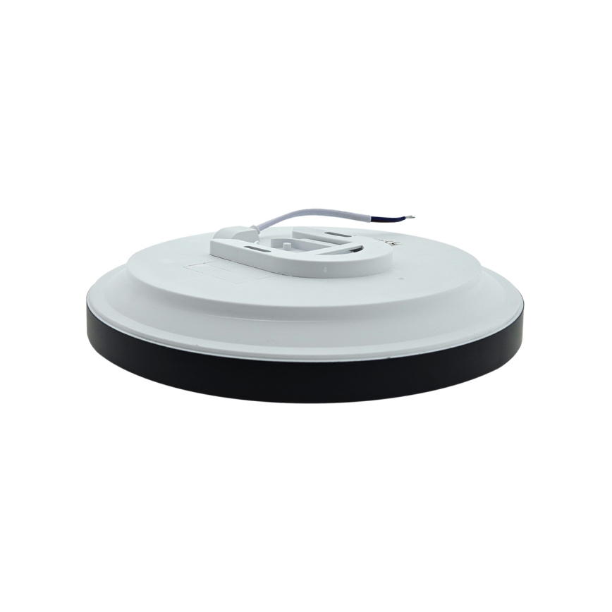 Plafón de techo LED para baño FLUME LED/10W/230V Ø 22,5 cm IP44 negro