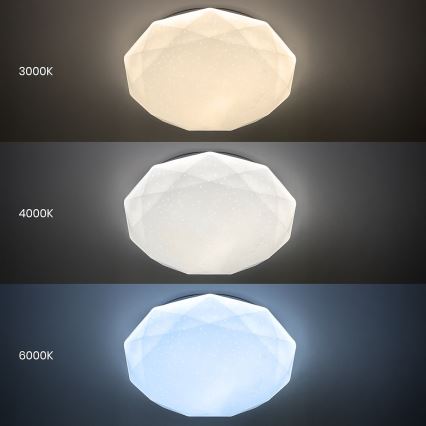 Luminaria de techo LED regulable HEX LED/72W/230V 3000-6000K Ø 50 cm blanca + mando a distancia